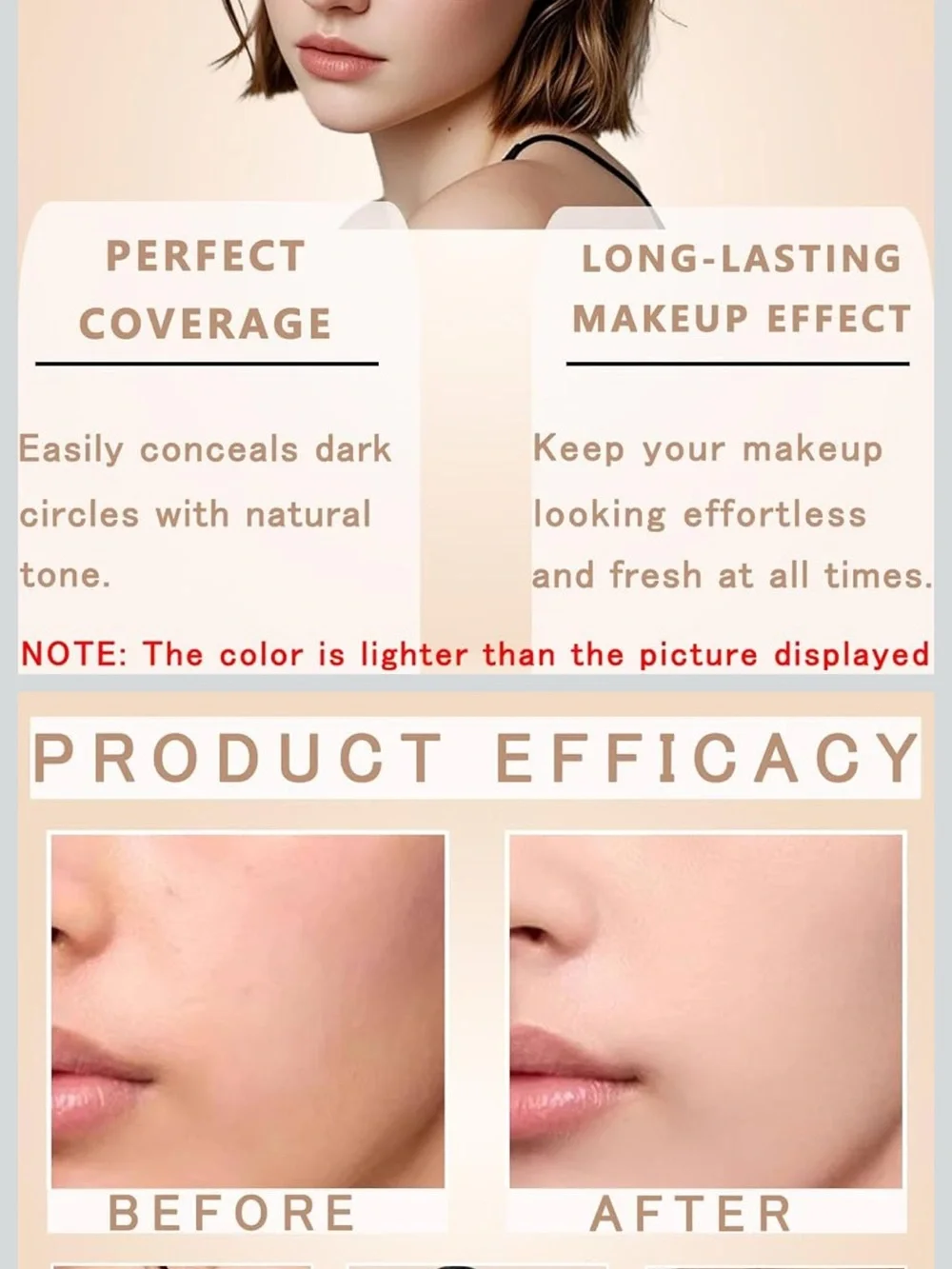 Light Skin Concealer - Light Shade with brush
